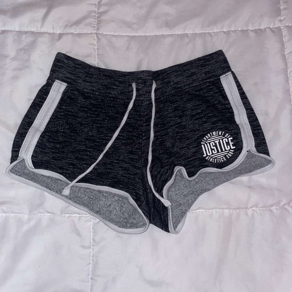 Dark gray girls Justice shorts